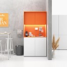 Büroküche NIKA ohne Ausstattung 1000 x 600 x 2000 mm, Orange