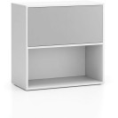 Büroregal LAYERS, kurz, 1 Box, 800 x 400 x 777, weiß / grau