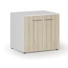 Büroschrank mit Tür PRIMO WHITE, 735 x 800 x 640 mm, Weiß/Eiche Natur