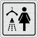 Cedulka na dveře - Šatna se sprchou ženy