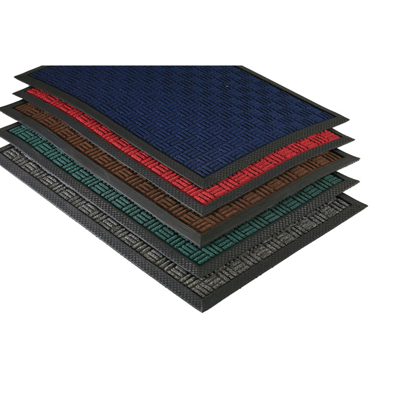 Čistiaca rohož vnútorná, cik cak tvary, 600 x 900 mm, hnedá