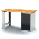 Dielenský pracovný stôl MECHANIC I, pevná noha + dielenská skrinka na náradie, 2000 x 700 x 880 mm