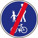 Dopravná značka – Koniec chodníka pre chodcov a cyklistov