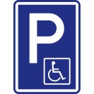 Dopravná značka – Parkovisko pre vozíčkarov