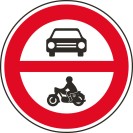 Dopravná značka – Zákaz vjazdu všetkých motorových vozidiel