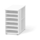 Dostawna szafka półkowa do biurka PRIMO, biała, prawa
