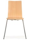 Drevená jedálenská stolička s chrómovanou konštrukciou KENT, wenge