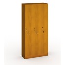 Drevená šatňová skrinka, 3 dvere, 1900x900x420 mm, čerešňa