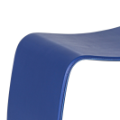 Drevená stolička BENTWOOD II, eko koža, modrá