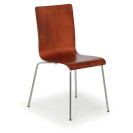 Drevená stolička CLASSIC 3+1 ZADARMO, chrómovaná konštrukcia, orech