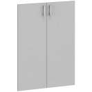 Dveře pro regály PRIMO KOMBI, výška 1102 mm, na 2 police, šedé