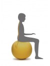 Ergonomická sedacia lopta, žltá