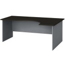 Ergonomický kancelářský pracovní stůl PRIMO FLEXI, 1800 x 1200 mm, šedá / wenge, pravý