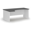 Ergonomický kancelářský pracovní stůl PRIMO WHITE, 1800 x 1200 mm, levý, bílá/grafit