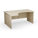Ergonomický kancelársky pracovný stôl PRIMO Classic, 1600 x 1200 mm, ľavý, dub prírodný