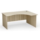 Ergonomický kancelársky pracovný stôl PRIMO Classic, 1600 x 1200 mm, pravý, dub prírodný