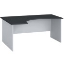 Ergonomický kancelársky pracovný stôl PRIMO FLEXI, 1600 x 1200 mm, grafitová, ľavý