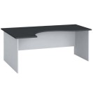 Ergonomický kancelársky pracovný stôl PRIMO FLEXI, 1800 x 1200 mm, grafitová, ľavý