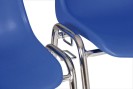 Esszimmerstuhl aus Kunststoff ELENA, blau, Chromfüße