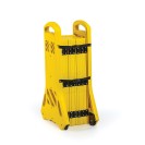 Faltbare Barriere aus Kunststoff, gelb, Länge 400 - 3900 mm
