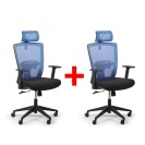 Fotel biurowy FANTOM 1+1 GRATIS, niebieski