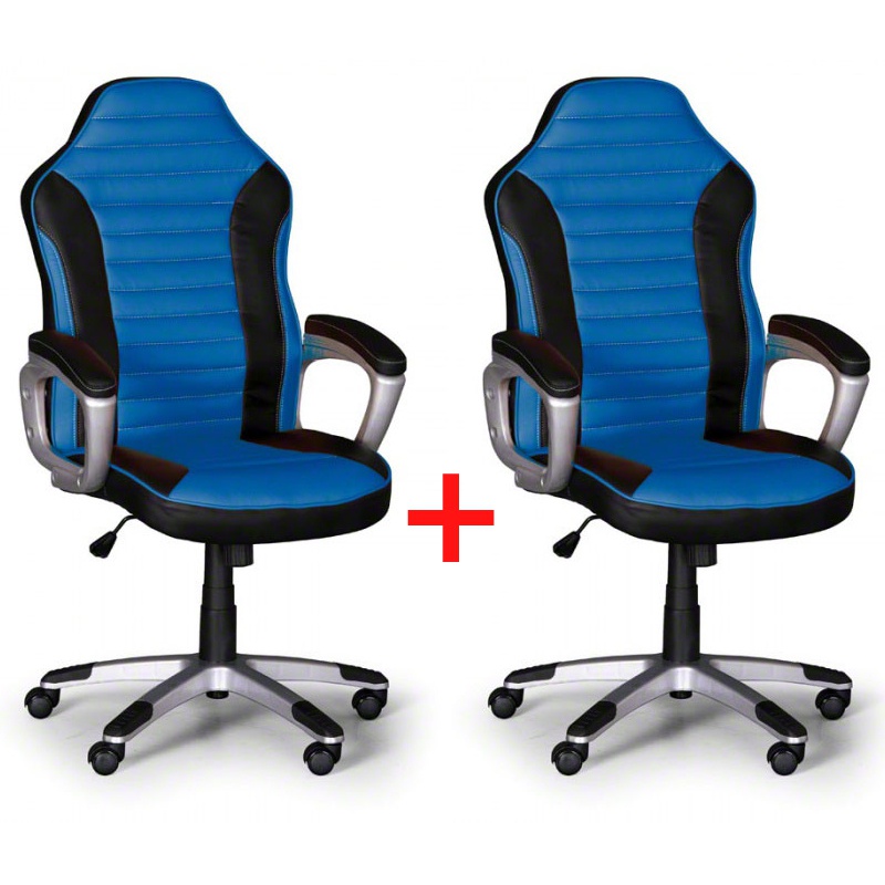 Fotel biurowy SPORT 1+1 GRATIS, niebieski