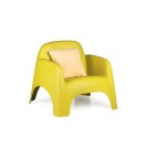 Fotel plastikowy BOW, żółty, 1+1 GRATIS