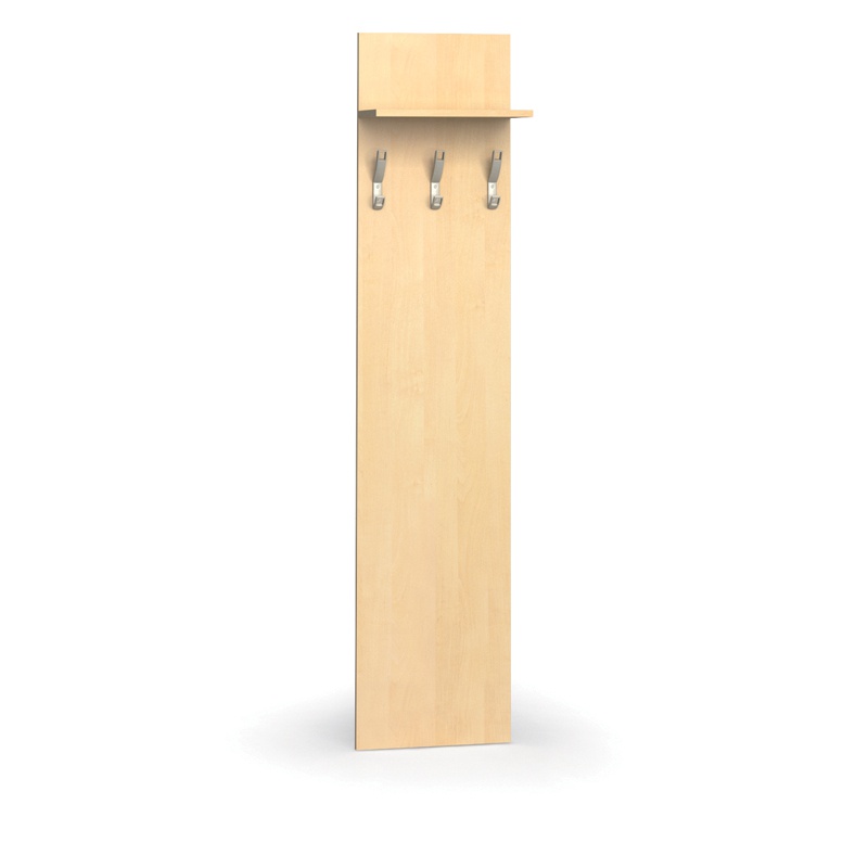 Garderobenwand PRIMO, 3 Kleiderhaken, Birke