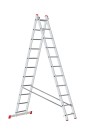 Hliníkový dvojdielny výsuvný rebrík VENBOS HOBBY, 2x11 priečok, 5,06 m