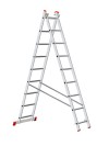 Hliníkový dvojdielny výsuvný rebrík VENBOS HOBBY, 2x9 priečok, 3,94 m
