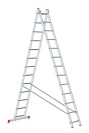 Hliníkový dvoudílný výsuvný žebřík VENBOS HOBBY, 2x13 příček, 6,18 m