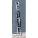 Hliníkový dvoudílný žebřík ALVE EUROSTYL s úpravou na schody, 2x9 příček, délka 4,28 m