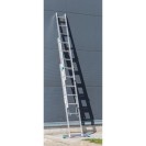 Hliníkový trojdielny rebrík ALVE EUROSTYL s úpravou na schody, 3x8 priečok, dĺžka 5,13 m