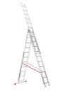 Hliníkový trojdielny výsuvný rebrík VENBOS HOBBY, 3x11 priečok, 6,75 m
