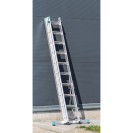 Hliníkový trojdílný žebřík ALVE EUROSTYL s úpravou na schody, 3x10 příček, délka 6,26 m
