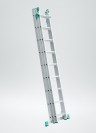 Hliníkový trojdílný žebřík ALVE EUROSTYL s úpravou na schody, 3x9 příček, délka 5,69 m