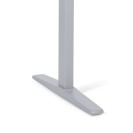 Höhenverstellbarer Schreibtisch, elektrisch, 675-1325 mm, abgerundete Ecken, Tischplatte 1680x800 mm, graues Untergestell, weiß