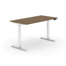 Höhenverstellbarer Schreibtisch, elektrisch,  735-1235 mm, Platte 1600 x 800 mm, Nussbaum