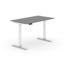 Höhenverstellbarer Tisch, elektrisch, 735-1235 mm, Tischplatte 1400x800 mm, Graphit, Gestell weiß