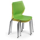 Jedálenská stolička POLY, zelená