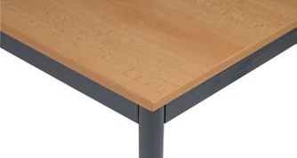 Jedálenský stôl, 1200 x 800 mm, doska buk, podnož tm. sivá