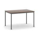 Jedálenský stôl, 1200 x 800 mm, doska orech, podnož tm. sivá