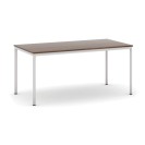 Jedálenský stôl, 1600 x 800 mm, doska orech, podnož sv. sivá