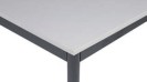 Jedálenský stôl, 1600 x 800 mm, doska sivá, podnož tm. sivá