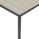 Jedálenský stôl, 2000 x 800 mm, doska dub prírodný, podnož tm. sivá