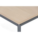 Jedálenský stôl TRIVIA, tmavo sivá konštrukcia, 800 x 800 mm, breza
