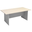Jednací stůl PRIMO FLEXI 1800 x 900 mm, hranatý, šedá / bříza