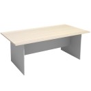 Jednací stůl PRIMO FLEXI 2000 x 1000 mm, hranatý, šedá / bříza