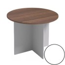 Jednací stůl s kulatou deskou PRIMO FLEXI, průměr 1000 mm, bílá