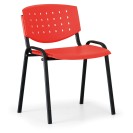 Jednacia stolička TONY, červená, konštrukcia čierna